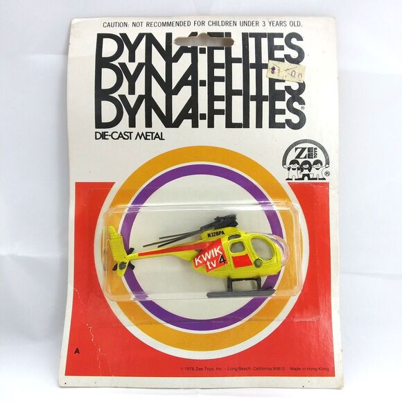 Zee Toys Dyna-Flites Helicopter KWIK TV4 1976 Die-Cast Metal RARE - Picture 1 of 4